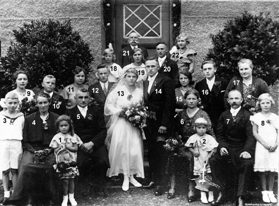 Hochzeit 1933 Else Bartossek & Kurt Krieg